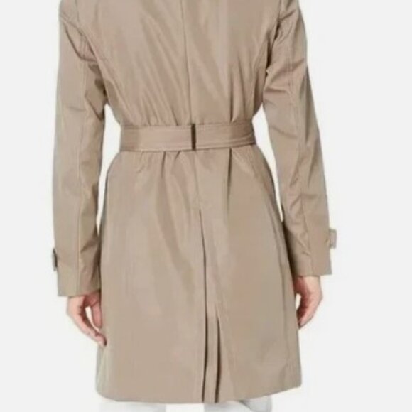 Calvin Klein Womens Medium Single Breasted Belted Rain Jacket - Picture 3 of 3